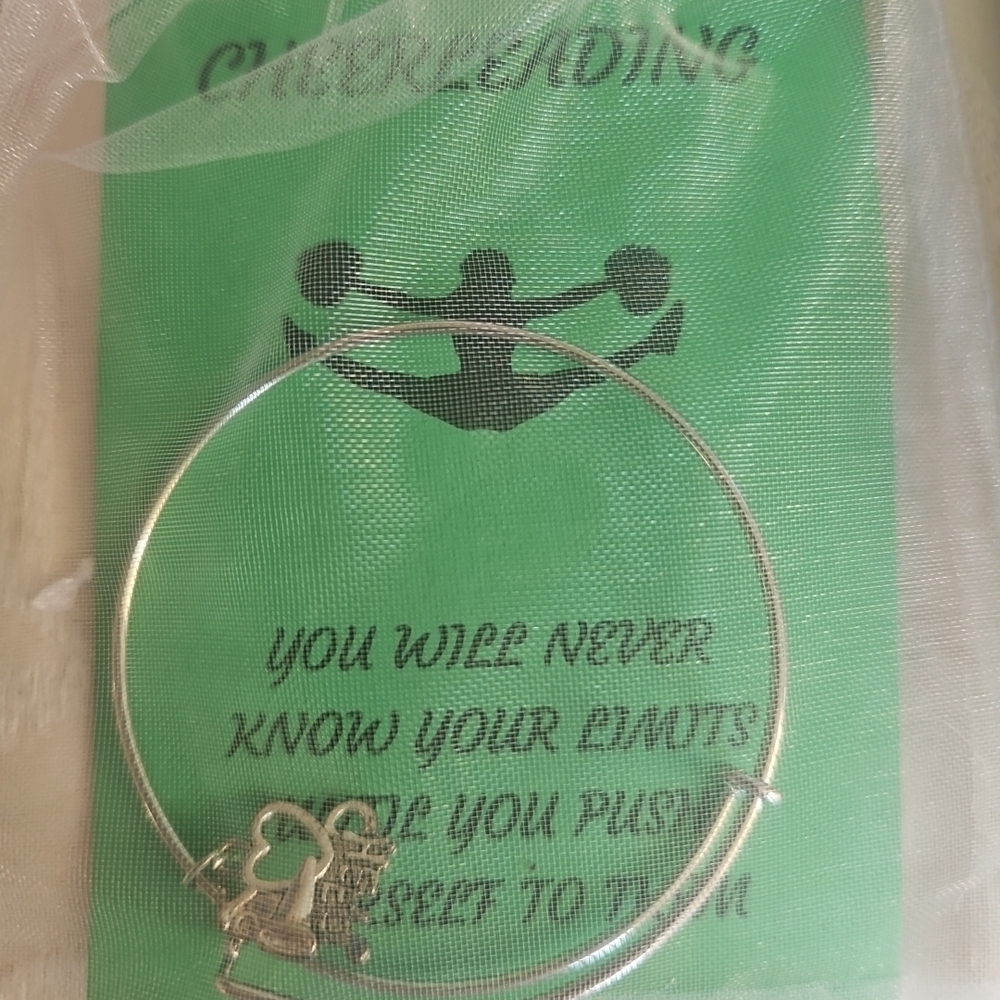 Source Unknown Silver Cheerleading Charm Bracelet